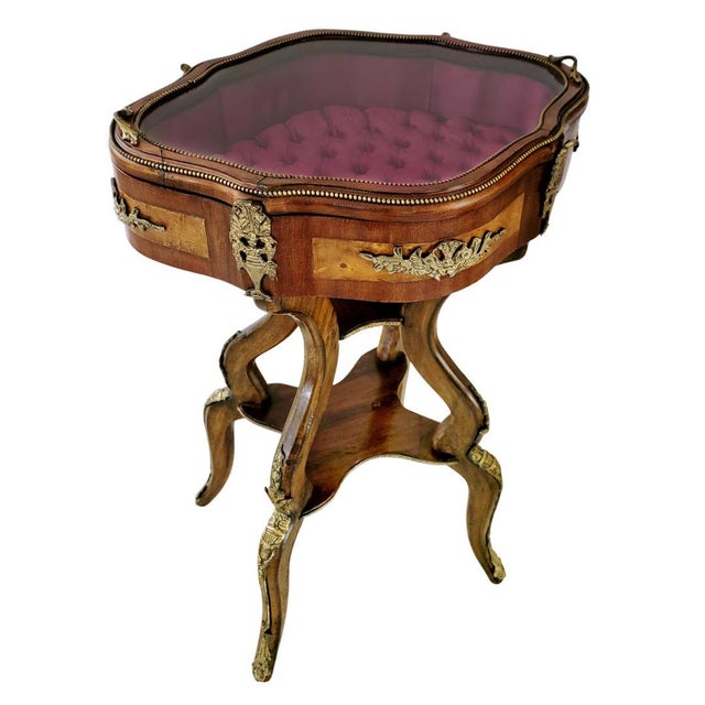 19th Century French Bijouterie Vitrine Jewelry Display Case Table