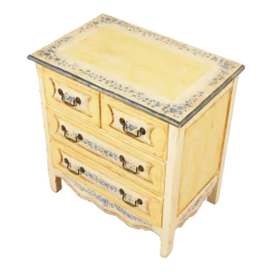 1990s Habersham Plantation Country French Style Paint Decorated Chest of Drawers