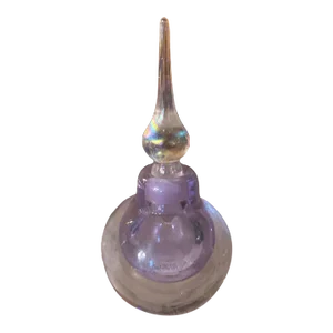 1980s Vandermark P14n Purple Iridescent Perfume Bottle
