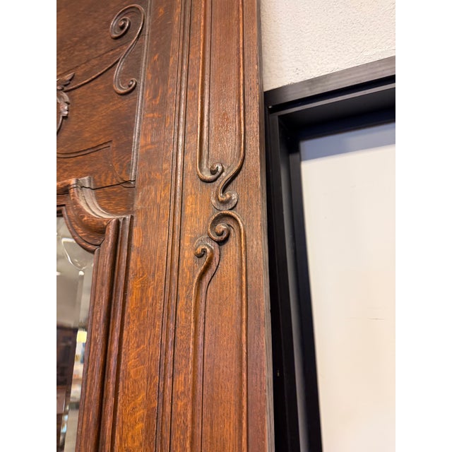 Late 19th Century Antique French Trumeau Wall Tall Mirror, 19th Century. For Sale - Image 5 of 12