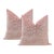 22" Pink Peony Leopard Cut Velvet Pillows - a Pair For Sale