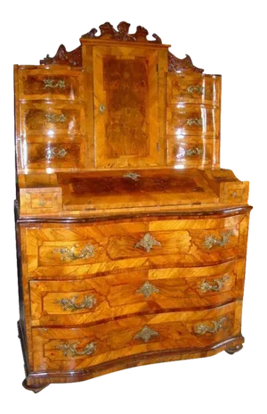 German Walnut Inlaid Desk C.172