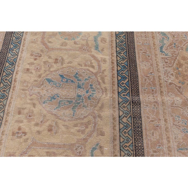 Mid-20th century Indian Botanic Handmade Wool Carpet For Sale - Image 10 of 11