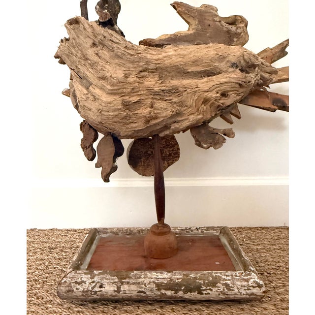 Italian Signed Gilt Driftwood Monumental Fish Sculpture For Sale In Miami - Image 6 of 9