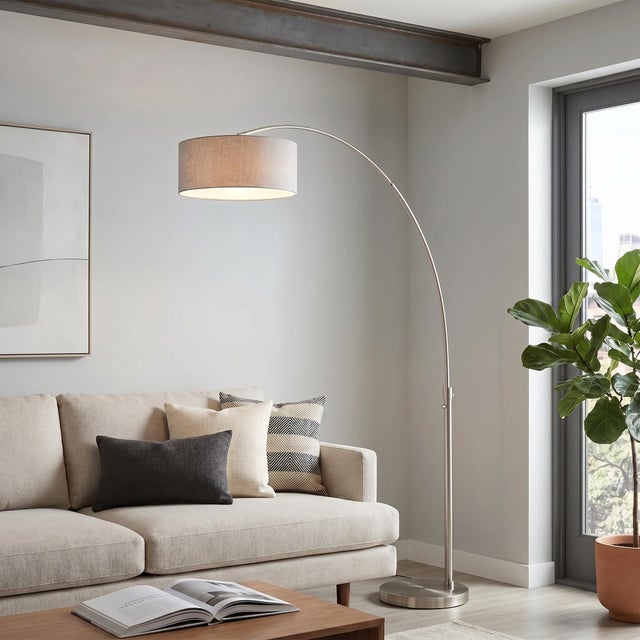 The Float Arc Lamp is a modern masterpiece designed by Peter Morelli in 1960, featuring a sweeping silhouette that...
