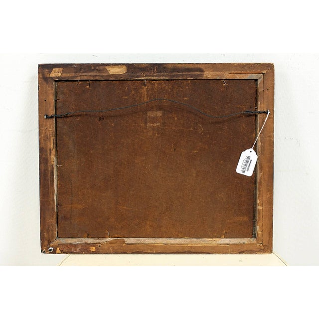 1940s Ernesto Linares, Modernist Mexican Artist "Porters Garden" Abstract Expressionist Oil Painting For Sale - Image 5 of 5