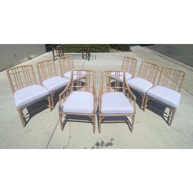 Baker McGuire Rattan Dining Chairs, Balboa Collection a Set of Eight For Sale - Image 15 of 18