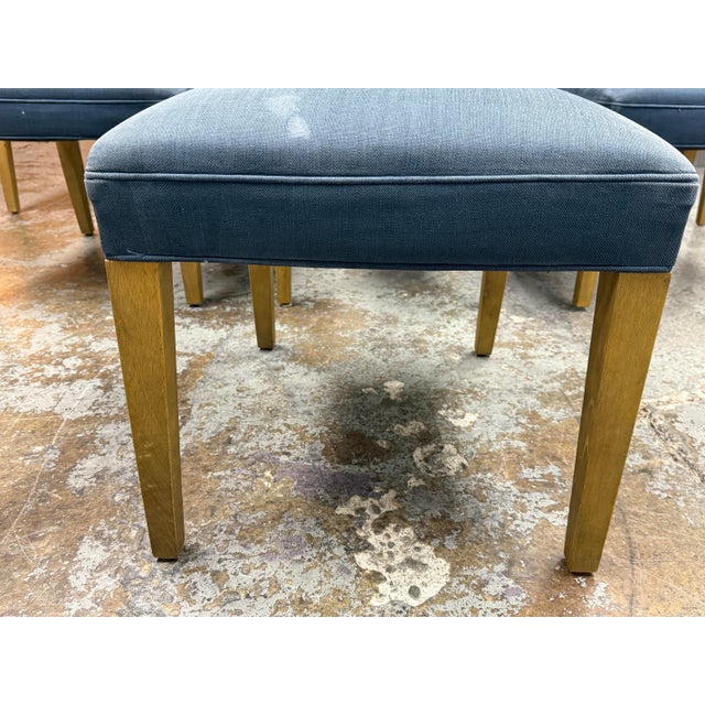 Blue Restoration Hardware Hudson Dining Chairs, Set of Eight For Sale - Image 8 of 12