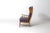 Rustic French Lounge Chair in Oak and Blue Fabric, 1960s For Sale - Image 3 of 8