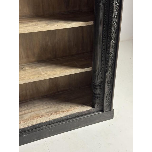 Black Large Indian Bookcase in Wood For Sale - Image 8 of 18