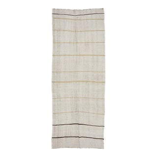 Mid 20th Century Striped Vintage Hemp Kilim Rug For Sale
