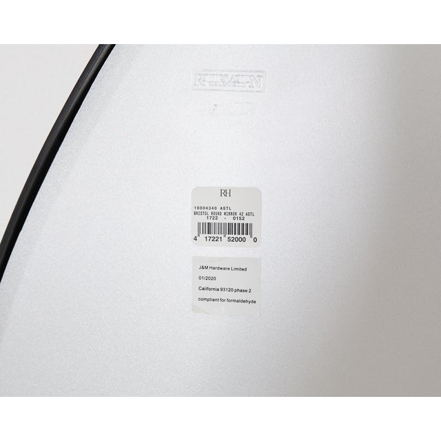Restoration Hardware Round Bristol Mirror Blackened 42 In. For Sale - Image 11 of 13