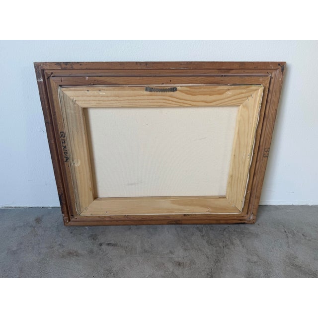 1980s Vintage Impressionist Landscape Oil on Canvas Painting, Wood Framed For Sale - Image 12 of 12