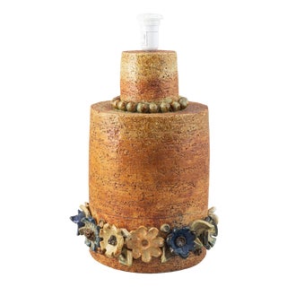 Swedish Table Lamp in Stoneware by Fischer Stengobs, 1980 For Sale