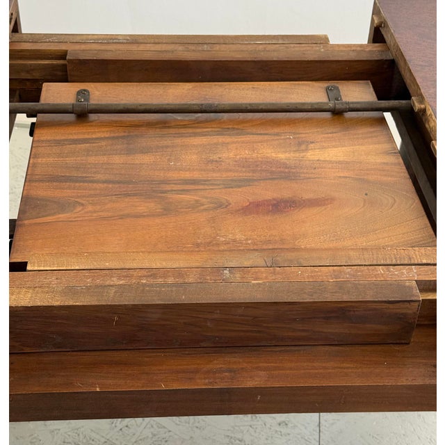 Art-Deco Walnut Folding Dining Table, 1930s For Sale - Image 9 of 12
