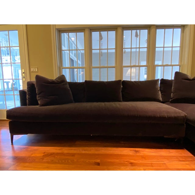 2000 - 2009 Gorgeous Theodore Alexander Mohair Sectional Living Room Sofa For Sale - Image 5 of 13