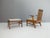 1960s Set of Chair with Ottoman in Beech and Rattan from Úľuv, 1960s For Sale - Image 5 of 18
