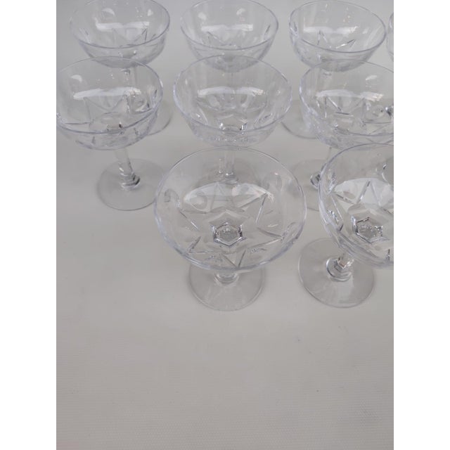 VIC Champagne Coupes in Crystal from Saint Louis, 1930s, Set of 10 For Sale - Image 3 of 8