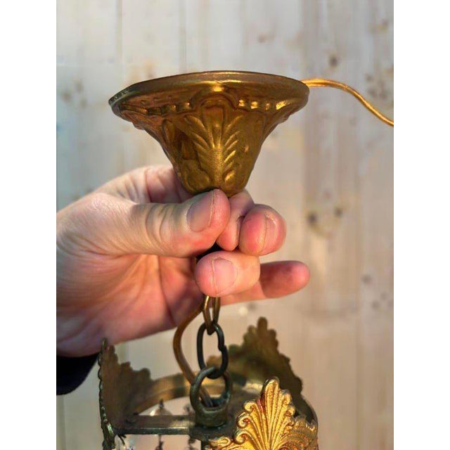 Glass Hot Air Balloon Chandelier with Tassels For Sale - Image 7 of 8