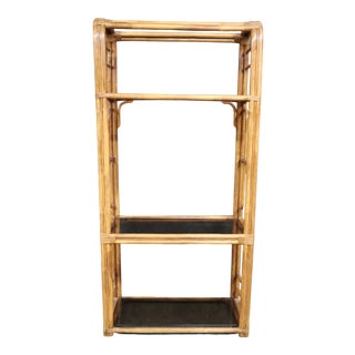 Mid Century Faux Bamboo Etagere For Sale