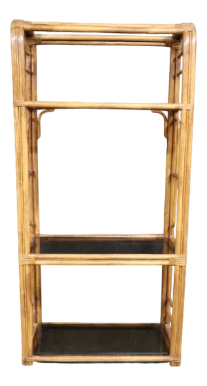 Mid Century Faux Bamboo Etagere