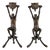 Antique Gothic Revival Bronze Mephisto Candlesticks, 1880, Set of 2 For Sale