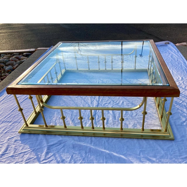 Mid 20th Century Fireplace Fender Style Coffee Table Manner of Mastercraft For Sale - Image 5 of 13