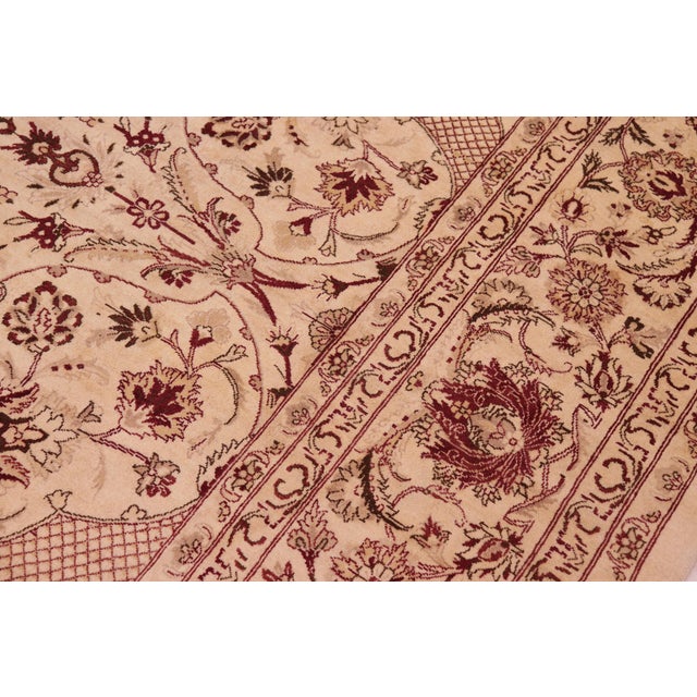 1990s Shabby Chic 1990's Pak-Persian Beige/Red Wool Rug - 9'1'' X 12'0'' For Sale - Image 5 of 9