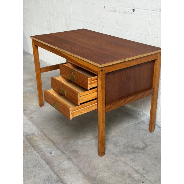 Vintage Danish Modern Teak Writing Desk / Vanity Table, Denmark, 1960s. For Sale - Image 10 of 10