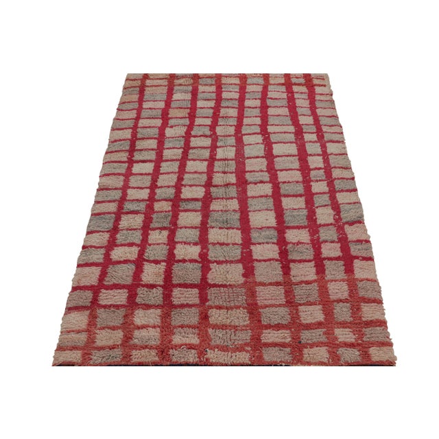 Traditional Vintage Moroccan Rug in Pink and Red Geometric Patterns, From Rug & Kilim For Sale - Image 3 of 7