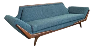 1950s Mid-Century Modern Adrian Pearsall Style Gondola Sofa by Rowe Furniture