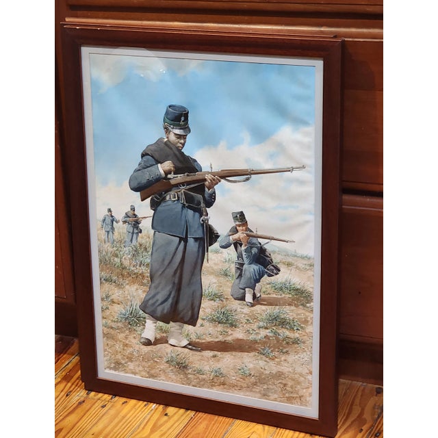 Juan Sannuy (1850-1908) Uraquayan Soldier in Field 1898 Watercolor Rare find...an excellent watercolor by this listed...