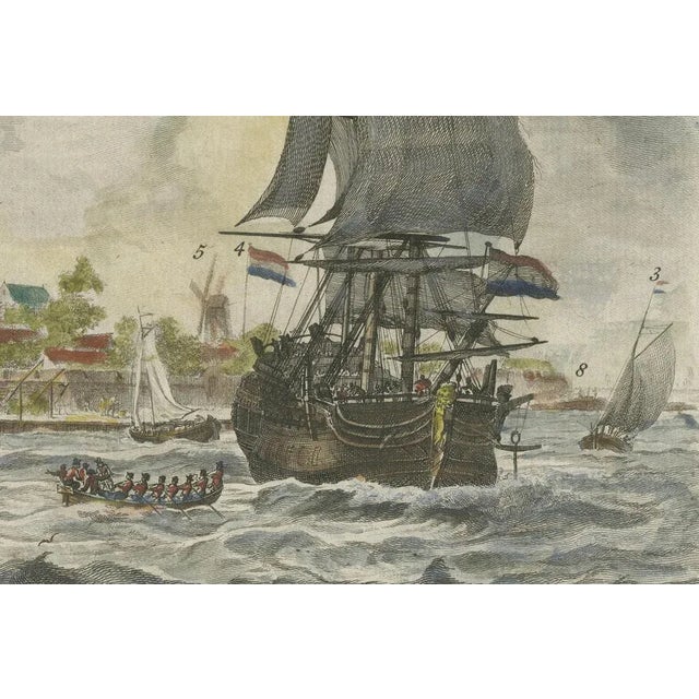 Black Vinkeles, 1779 View of Onrust Island Near Batavia with Voc Shipyard Activity, 1779, Print For Sale - Image 8 of 10