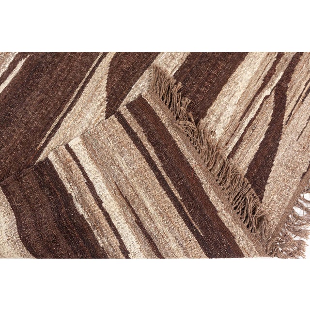 Textile Modern Indian Flat-Weave Wool Runner by Doris Leslie Blau For Sale - Image 7 of 7