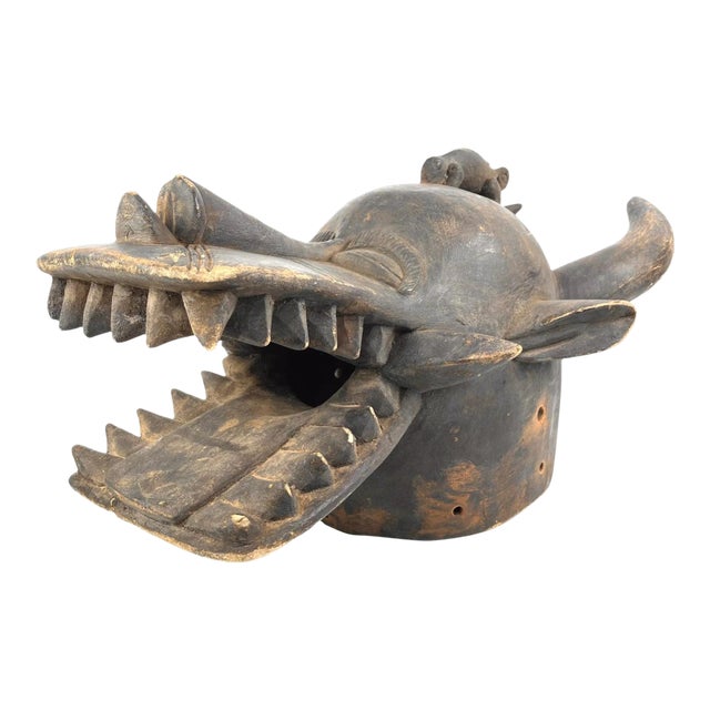Early 20th Century Senufo Firespitter Helmet Mask Côte d'Ivoire For Sale