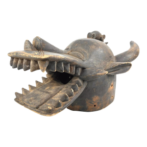 Early 20th Century Senufo Firespitter Helmet Mask Côte d'Ivoire