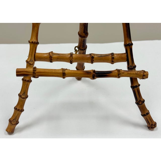 Ornamental & Decorative Materials Vintage Large Faux Bamboo Table Easel For Sale - Image 7 of 7