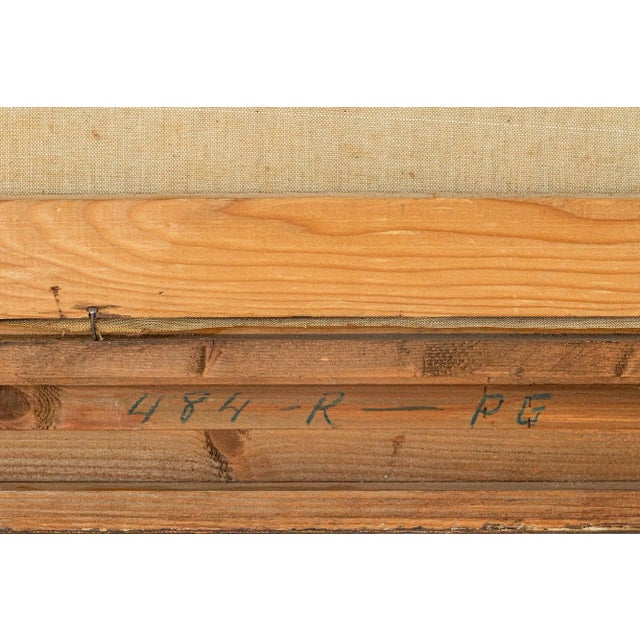 Barges in a Port, 1960s, Oil on Canvas For Sale - Image 7 of 9