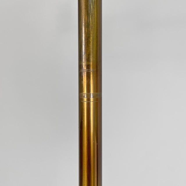 Art Deco Italian Brass Floor Lamp with Adjustable Arm and Dark Marble Base, 1940s For Sale - Image 13 of 18