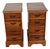 1930s Pair of English Cedar Wood Nightstands Bedside Tables For Sale