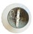 1920s Embossed Cased Glass Egg and Dart Pattern Flushmount on Old Bronzing Patina Brass Holder, Circa 1920 For Sale - Image 5 of 5