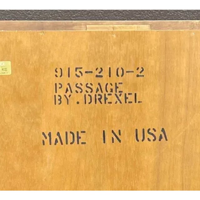 1980's King Size Drexel Mid-Century /Post Modern Modern Headboard in Burlwood, Solid Oak, and Brass For Sale In Las Vegas - Image 6 of 6