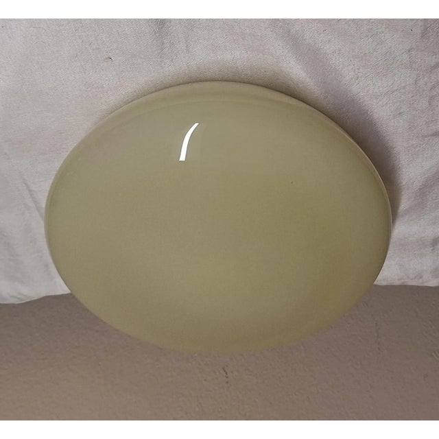 Vintage German Ceiling Lamp with Cream-Colored Glass Shade from HP-Leuchten, 1960s For Sale - Image 4 of 8