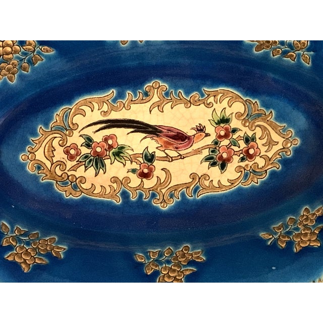 Ceramic Oblong Earthenware Dish from Longwy, 1980s For Sale - Image 7 of 11