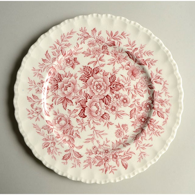 Vintage Mixed Pink Transferware Dinner Plates Set of 8 Chairish