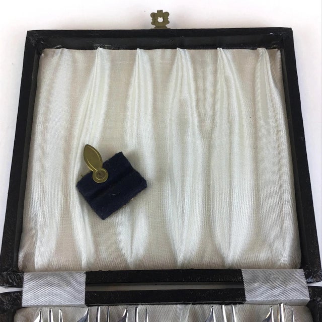 Metal Vintage Sheffield England Silver Plated Cocktail Forks - Set of 6 For Sale - Image 7 of 10