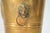 Mid 20th Century Vintage Brass Lion Head Umbrella Stand W/ Intricate Medallion For Sale - Image 5 of 13