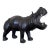 Large Vintage Handcrafted Leather Hippopotamus Statue For Sale