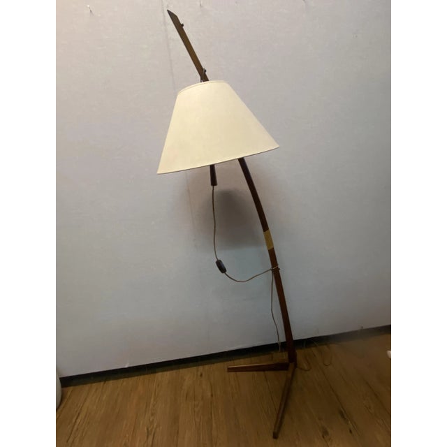Brown Vintage Dornstab Floor Lamp by A. Pöll for J.T. Kalmar, Vienna, Austria For Sale - Image 8 of 18
