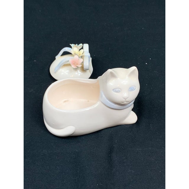 Vintage Ceramic Cat Box Chairish